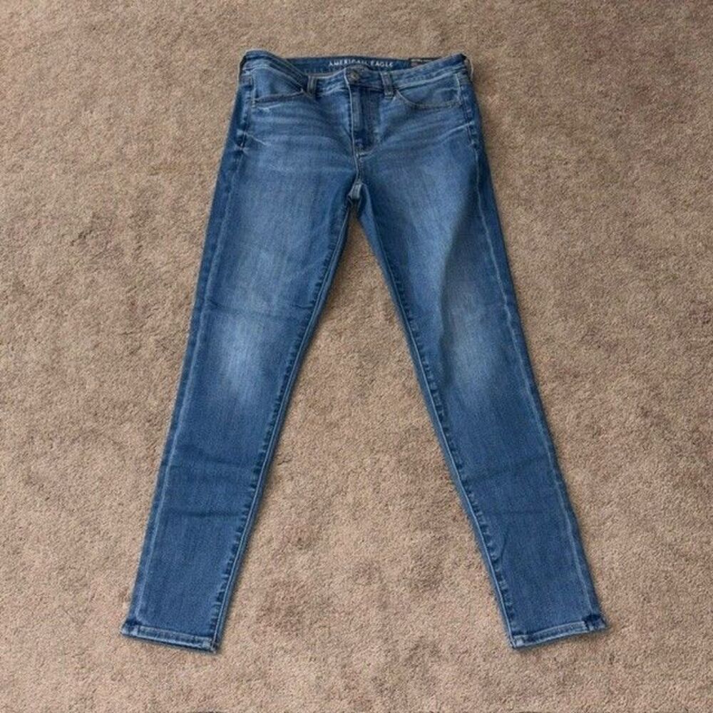 American Eagle Low Rise Jeggings Next Level Stretch Sz 8 29W Blue Jeans NWT